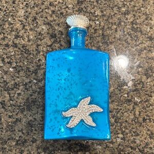 VGUC Blue & Silver Starfish Decorative Bottle!